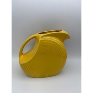 Fiesta Disc Water Pitcher Yellow Homer Laughlin Fiesta Ware 7in tall